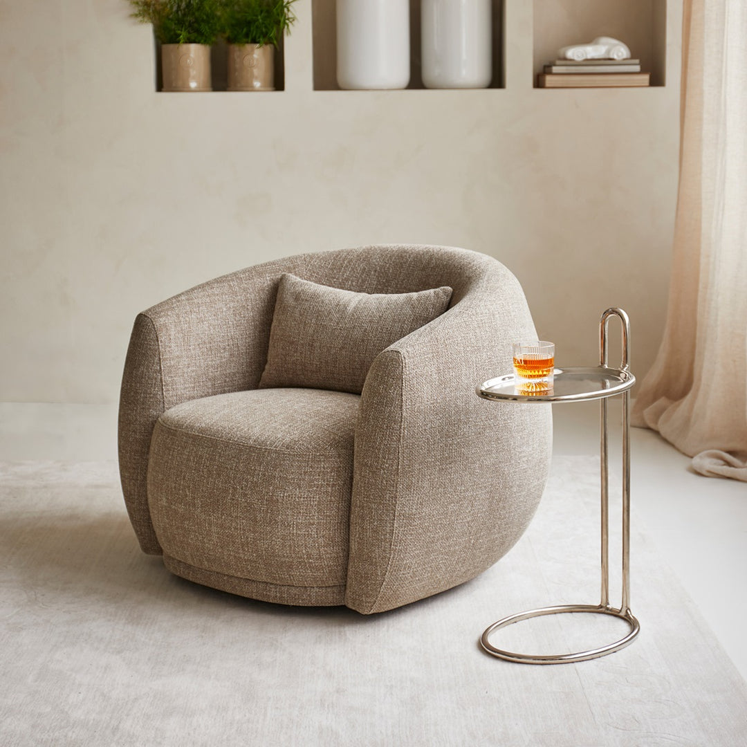 Leonardo Swivel Armchair Bright Taupe