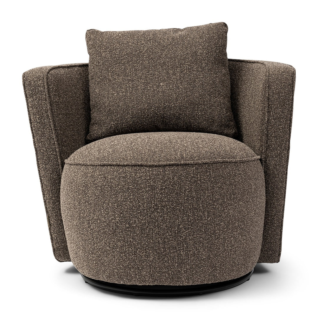Cipriani Swivel Armchair; Mountain Weave Lush Brown