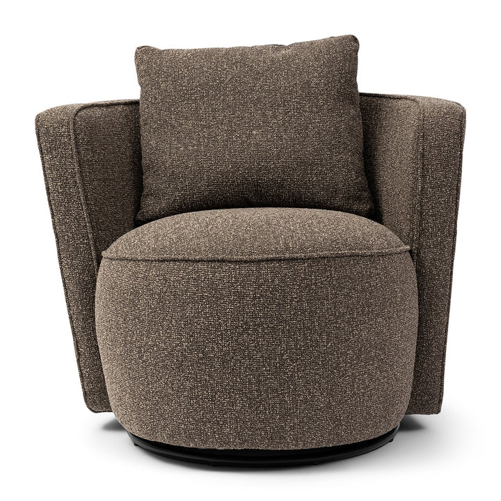 Cipriani Swivel Armchair; Mountain Weave Lush Brown
