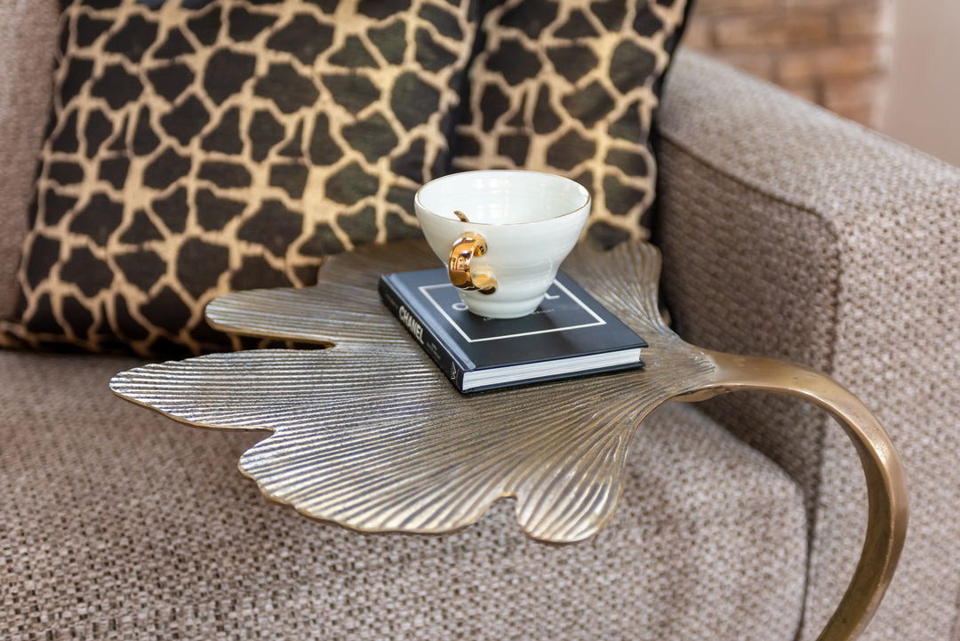 June side table brushed gold
