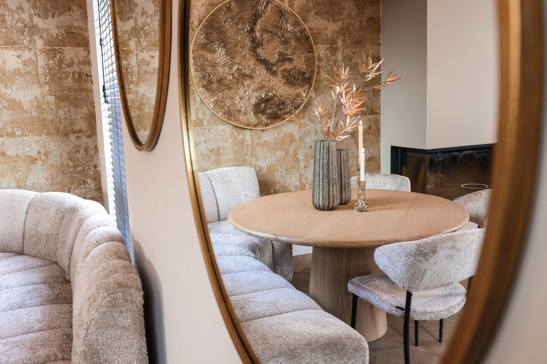 Eetkamer bank Hillpark lovely beige round corner