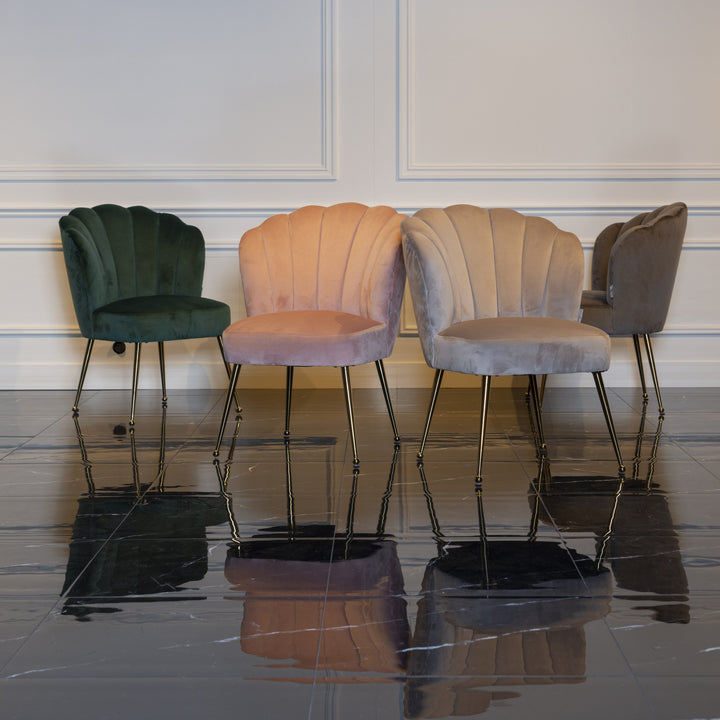 Eetkamerstoel Pippa khaki velvet