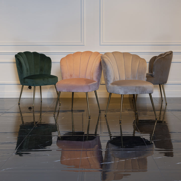 Eetkamerstoel Pippa khaki velvet