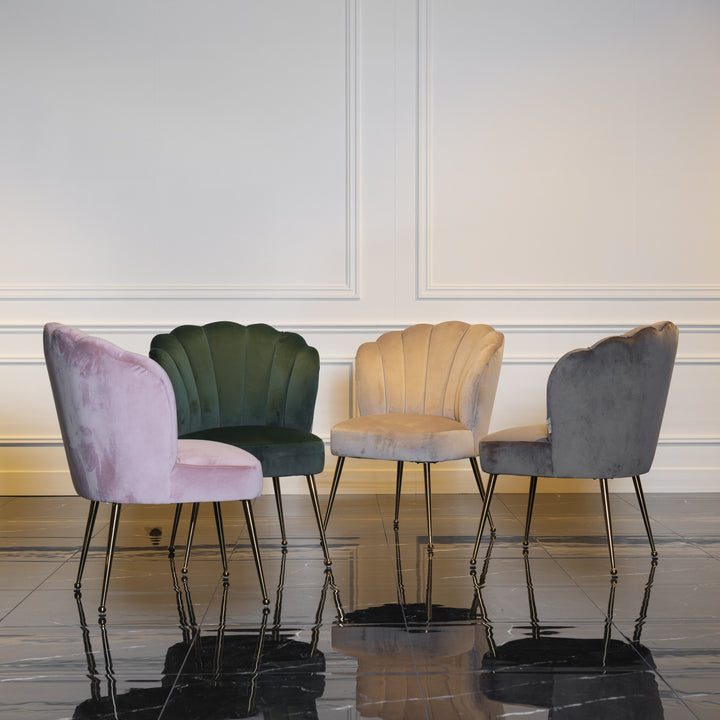 Eetkamerstoel Pippa khaki velvet