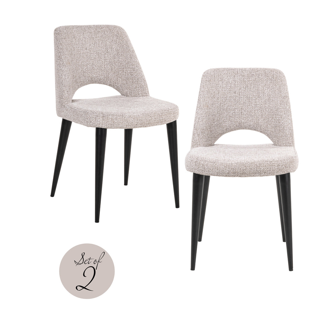 Dining Chair Tabitha natural chic flame retardant (set of 2)