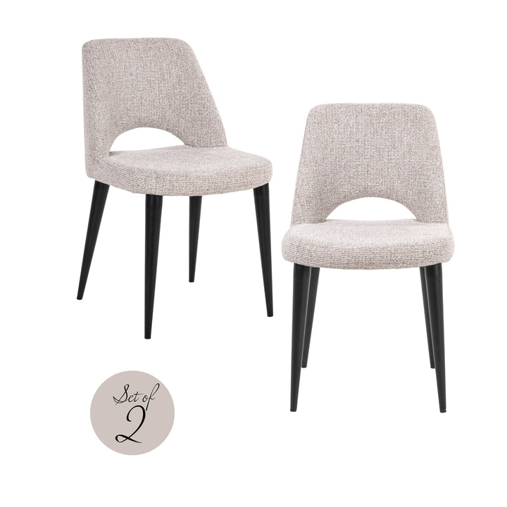 Dining Chair Tabitha natural chic flame retardant (set of 2)
