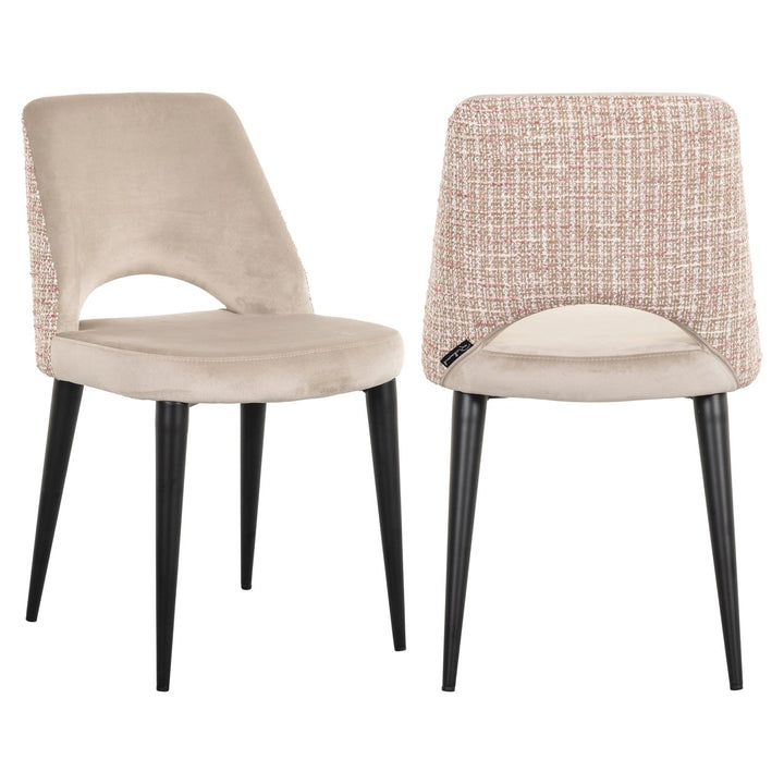 Dining room chair Tabitha trendy pink (Set of 2)