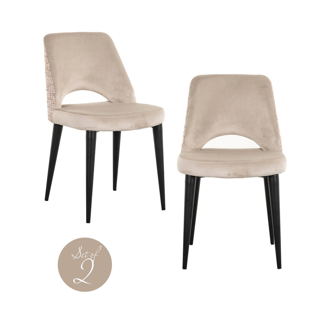 Dining room chair Tabitha trendy pink (Set of 2)