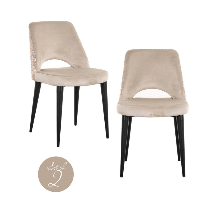 Dining room chair Tabitha trendy pink (Set of 2)