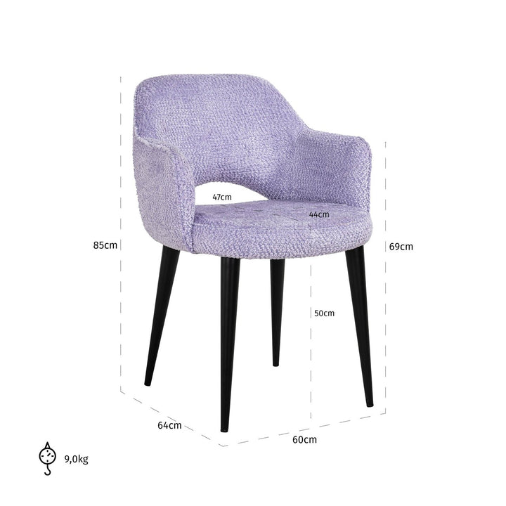 Eetkamerstoel Giovanna lovely lavender