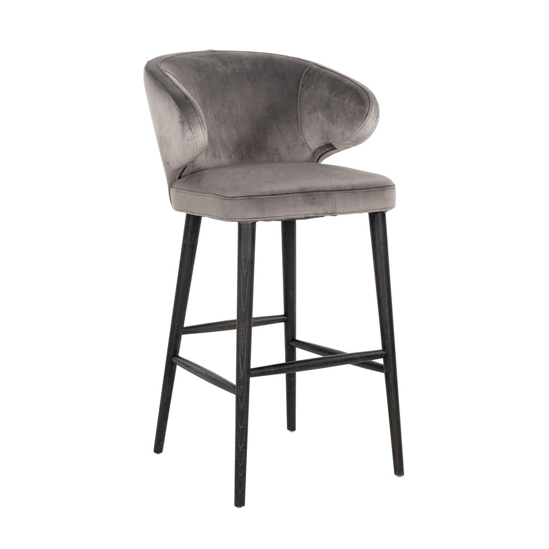 Bar stool Indigo stone velvet