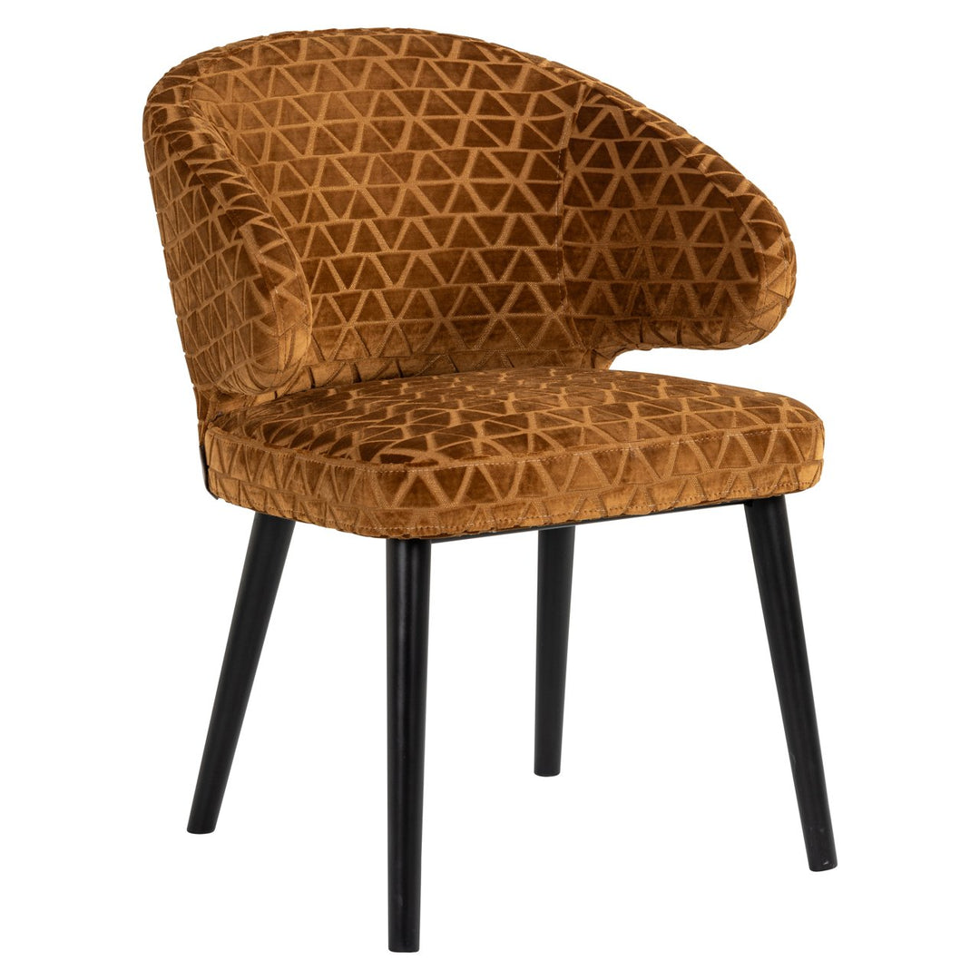 Dining room chair Indigo old gold triangle