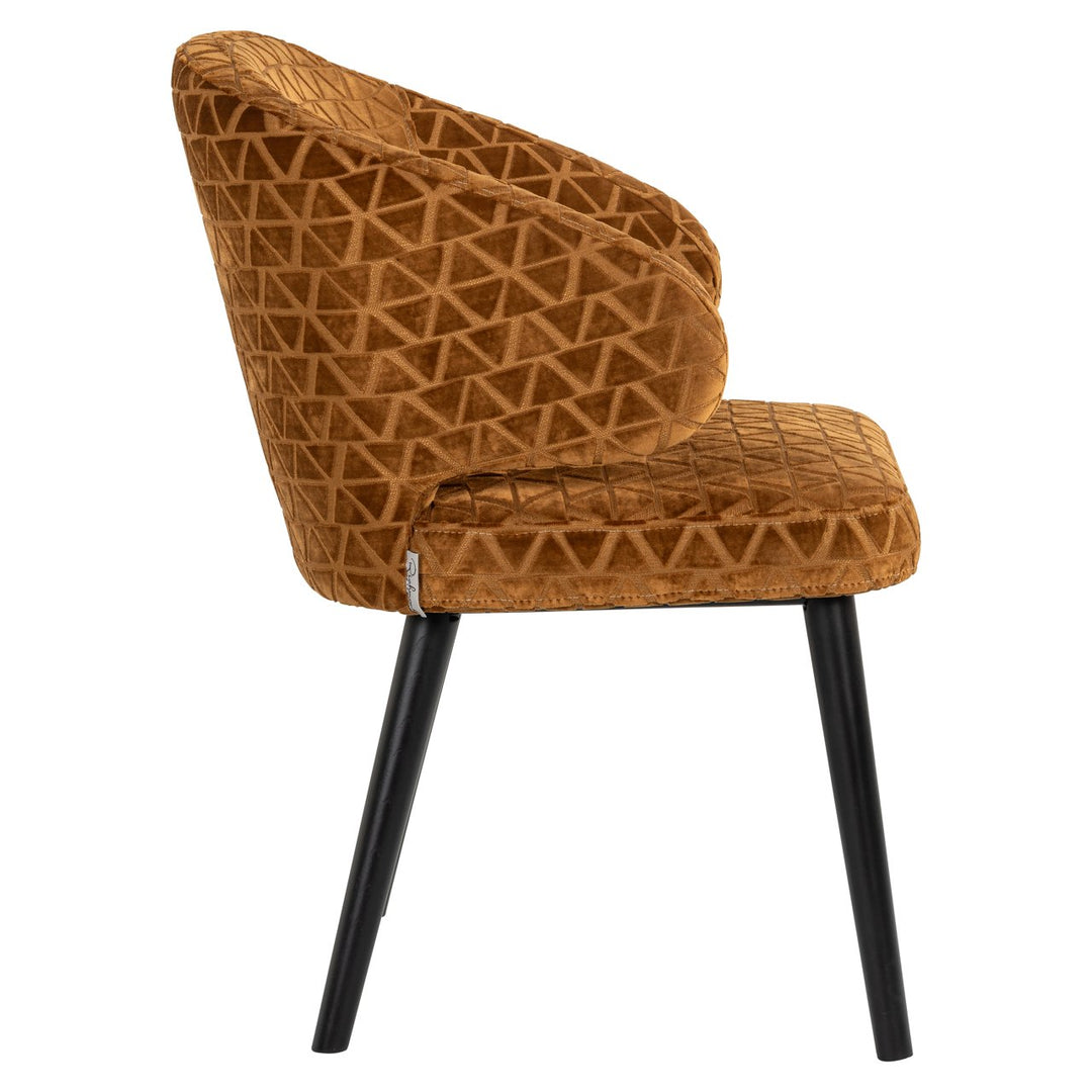 Dining room chair Indigo old gold triangle