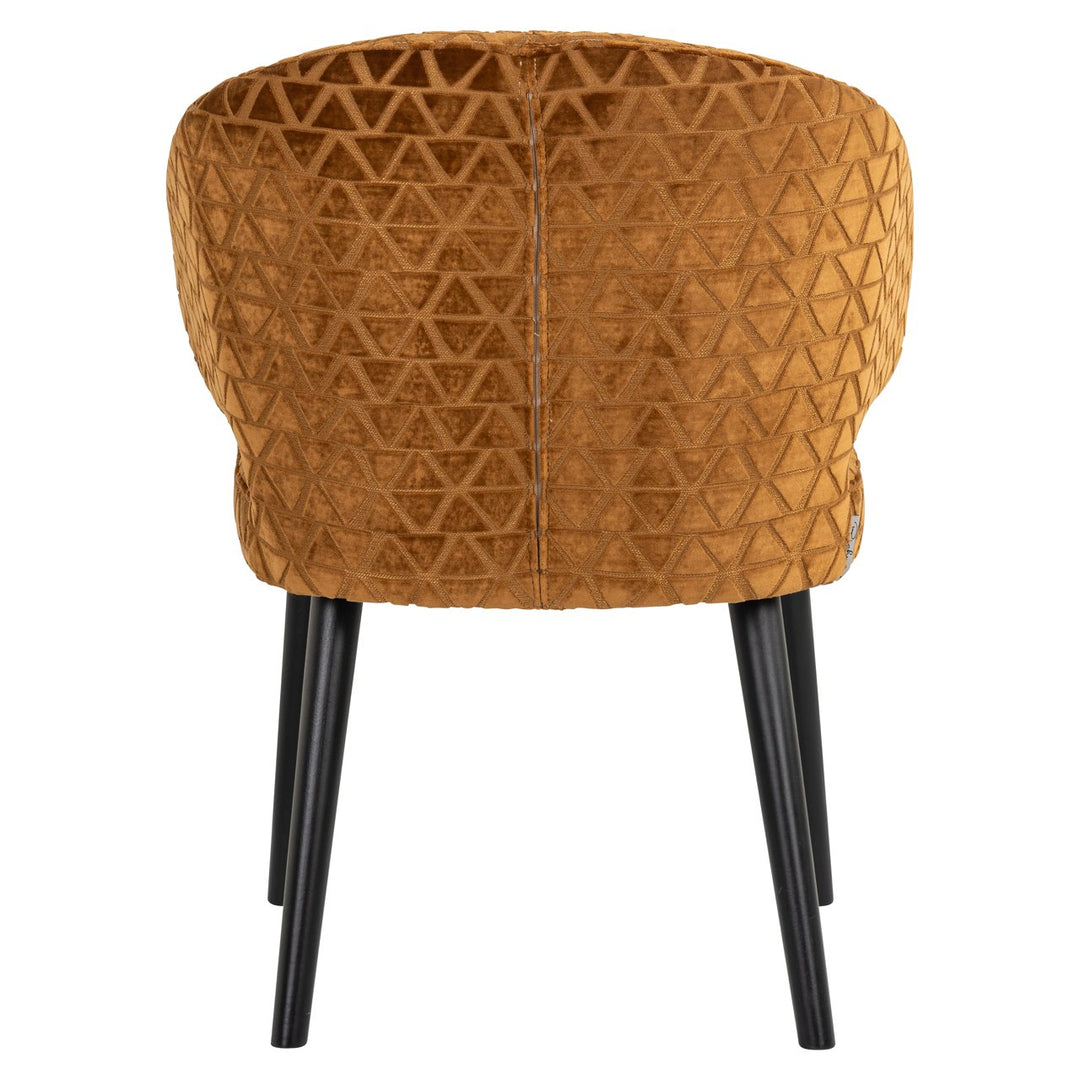 Dining room chair Indigo old gold triangle