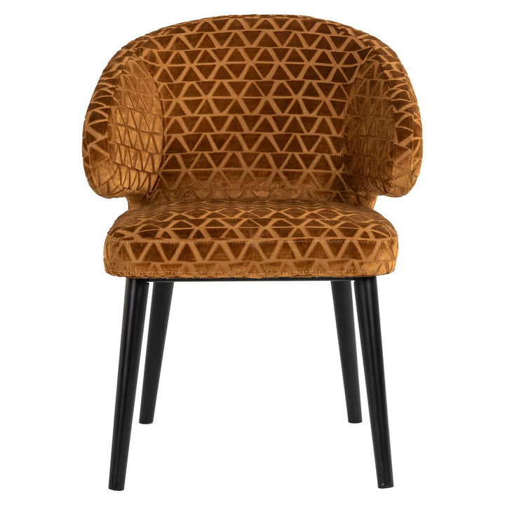 Dining room chair Indigo old gold triangle