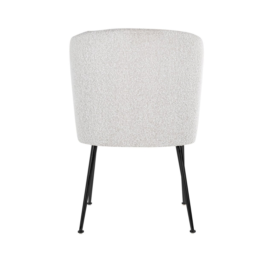 Dining room chair Fallon white bouclé