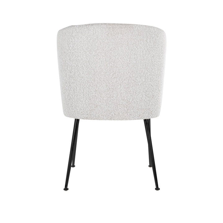 Dining room chair Fallon white bouclé