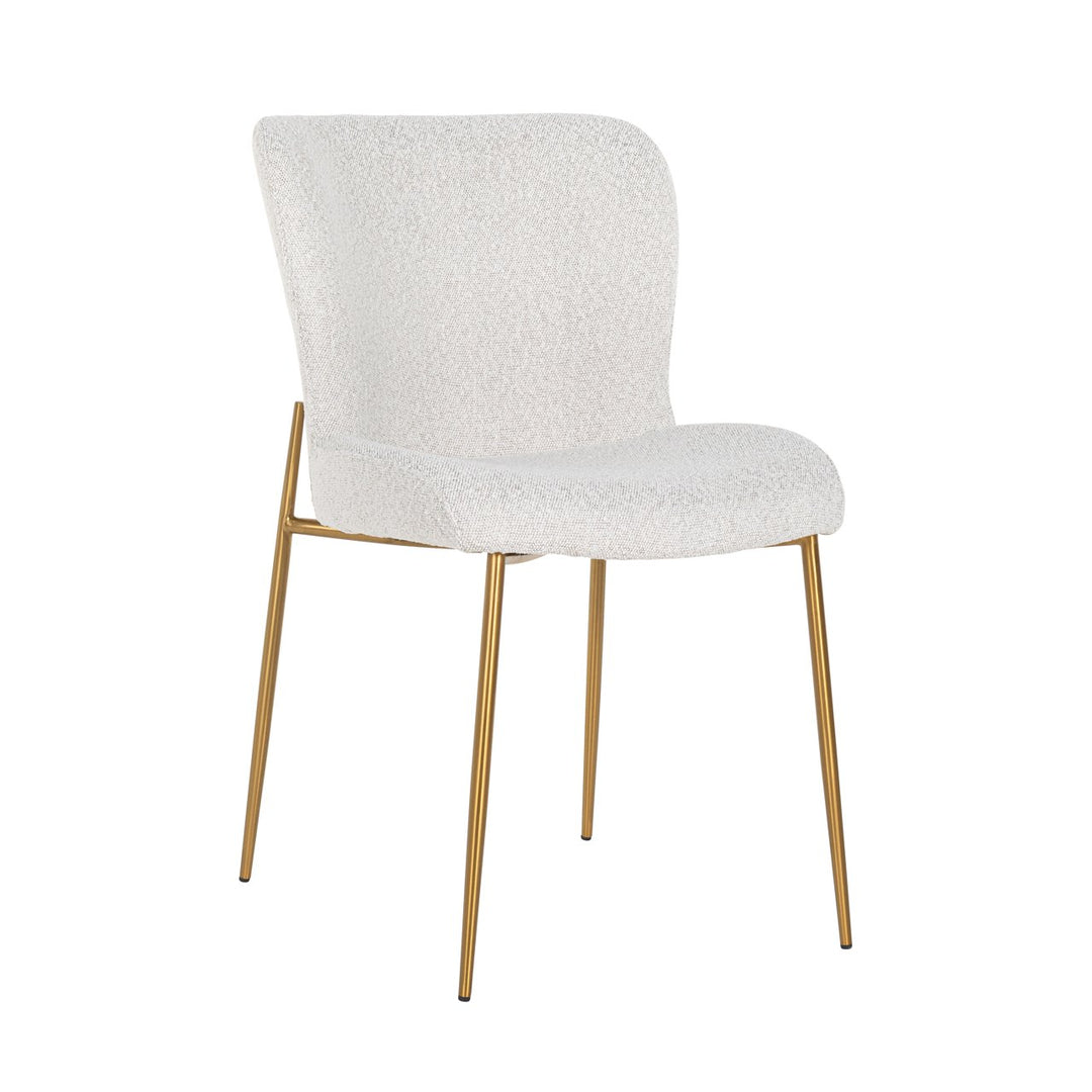 Dining room chair Odessa white bouclé (Set of 2)