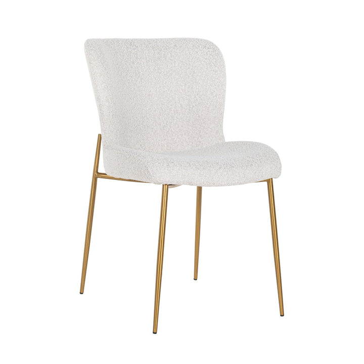 Dining room chair Odessa white bouclé (Set of 2)