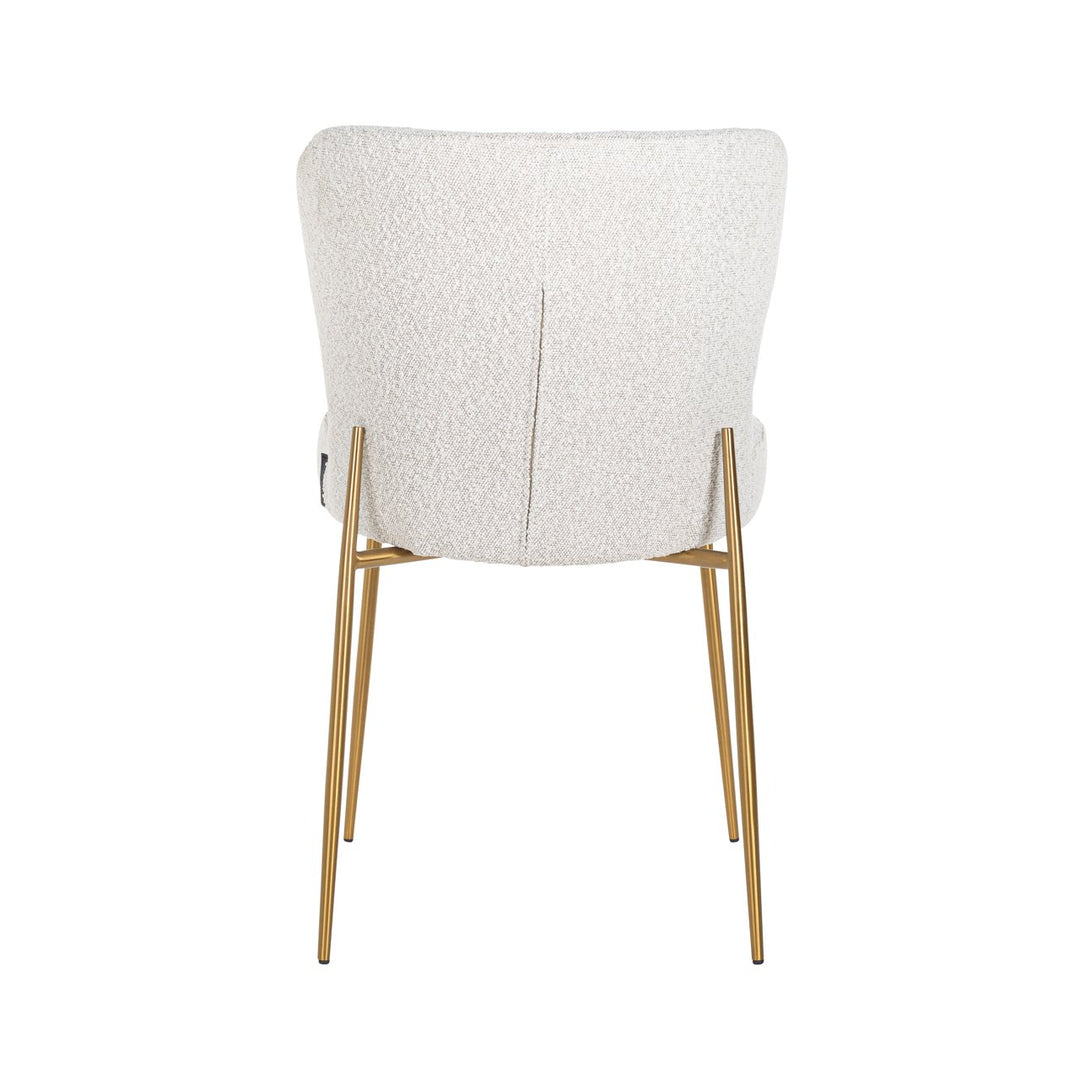 Dining room chair Odessa white bouclé (Set of 2)