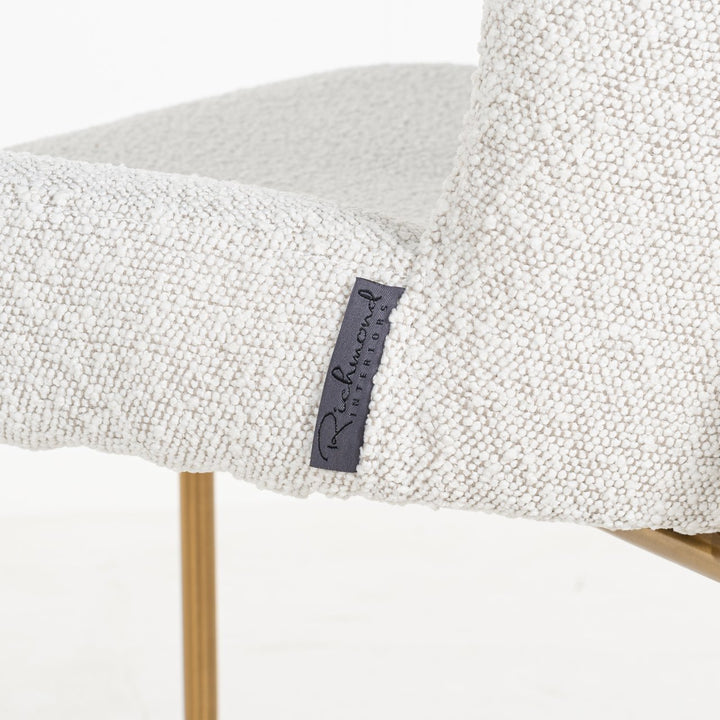 Dining room chair Odessa white bouclé (Set of 2)