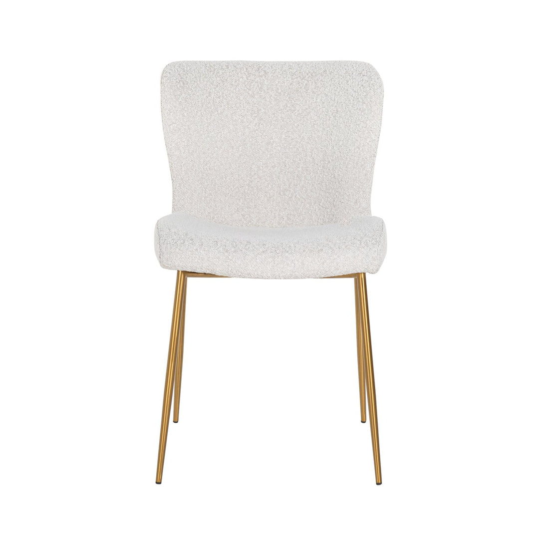 Dining room chair Odessa white bouclé (Set of 2)