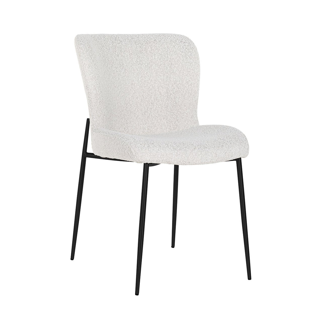Dining room chair Darby white bouclé (Set of 2)