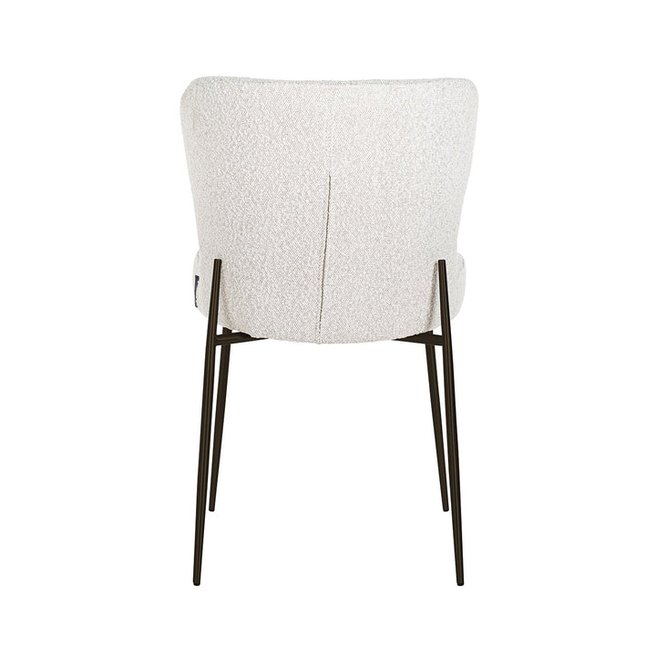 Dining room chair Darby white bouclé (Set of 2)
