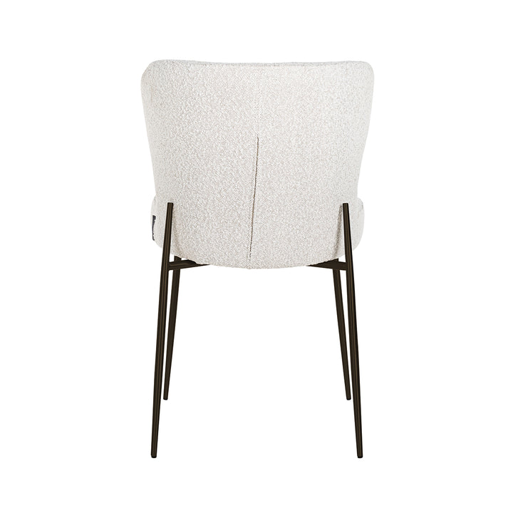 Dining room chair Darby white bouclé (Set of 2)