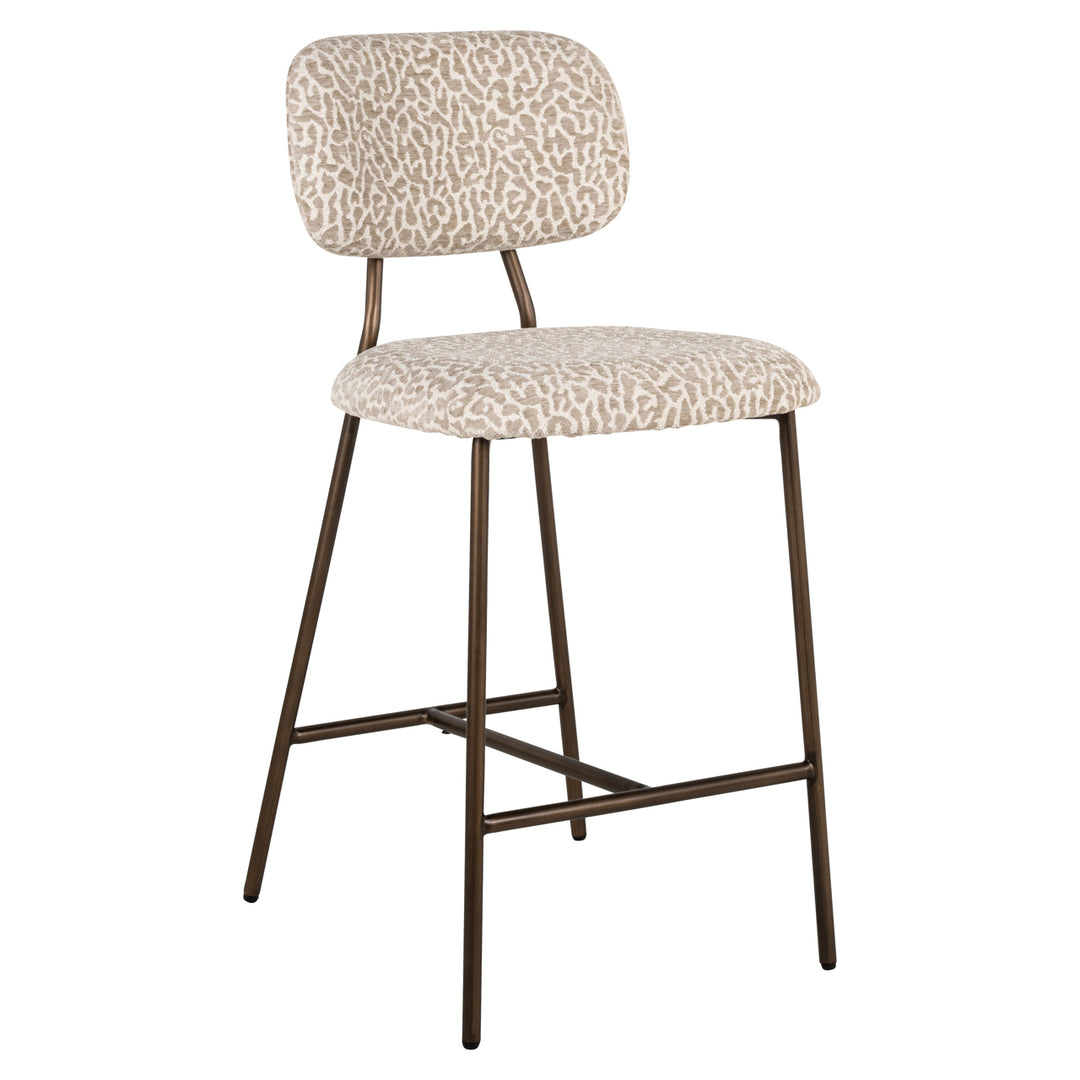 Counterstoel Xenia beige leopard fire retardant (Set of 2)