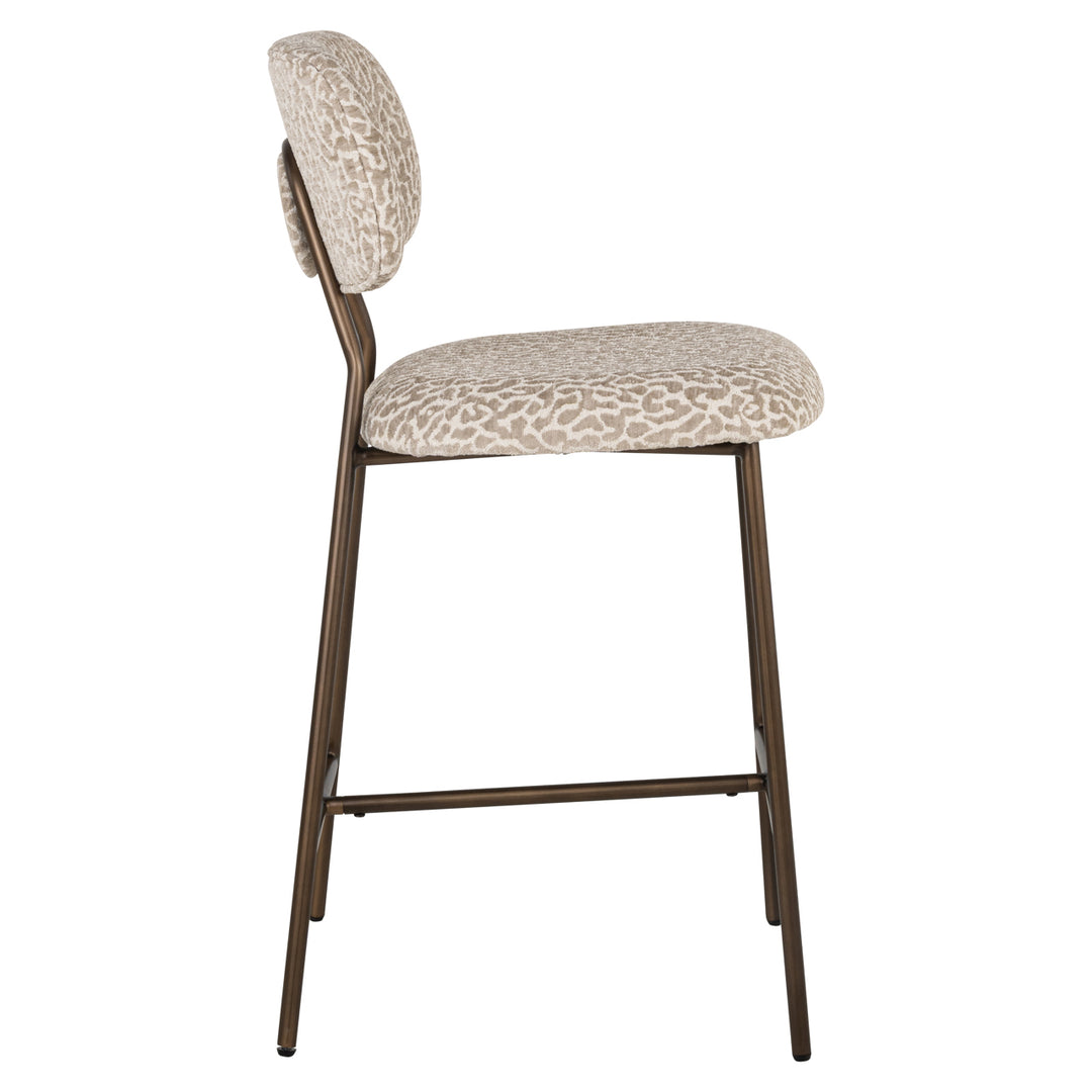 Counterstoel Xenia beige leopard fire retardant (Set of 2)