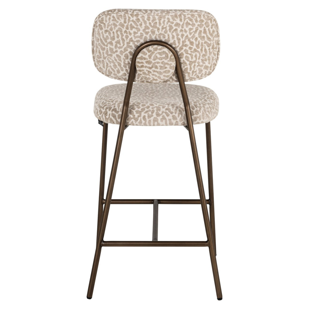 Counterstoel Xenia beige leopard fire retardant (Set of 2)
