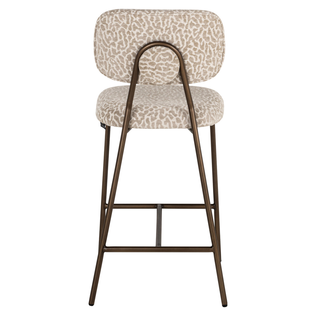 Counterstoel Xenia beige leopard fire retardant (Set of 2)