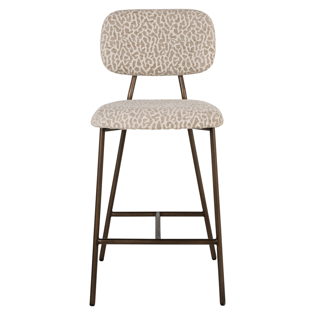 Counterstoel Xenia beige leopard fire retardant (Set of 2)