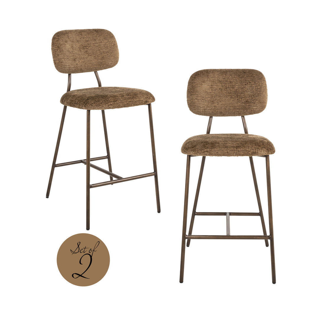 Richmond Counterstoel Xenia Brandy Fusion - set van 2 - setweergave | CéJor Wonen