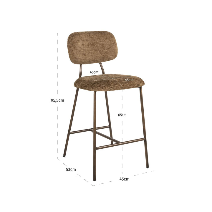 Counterstoel Xenia brandy fusion fire retardant (Set of 2)