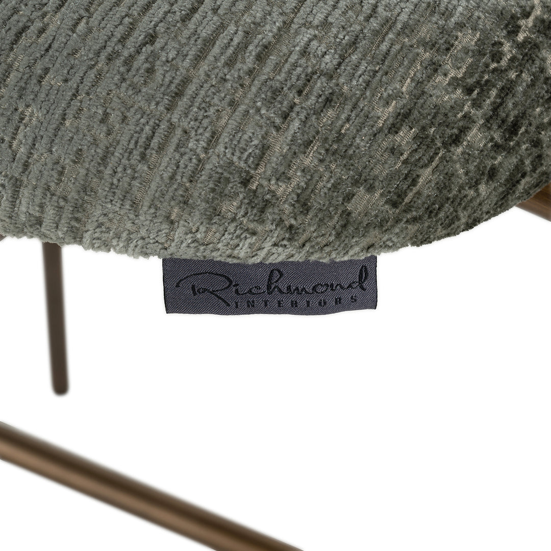 Tellerstoel Xenia tijm fusie / geborstelde gouden poten (Fusie tijm 206)