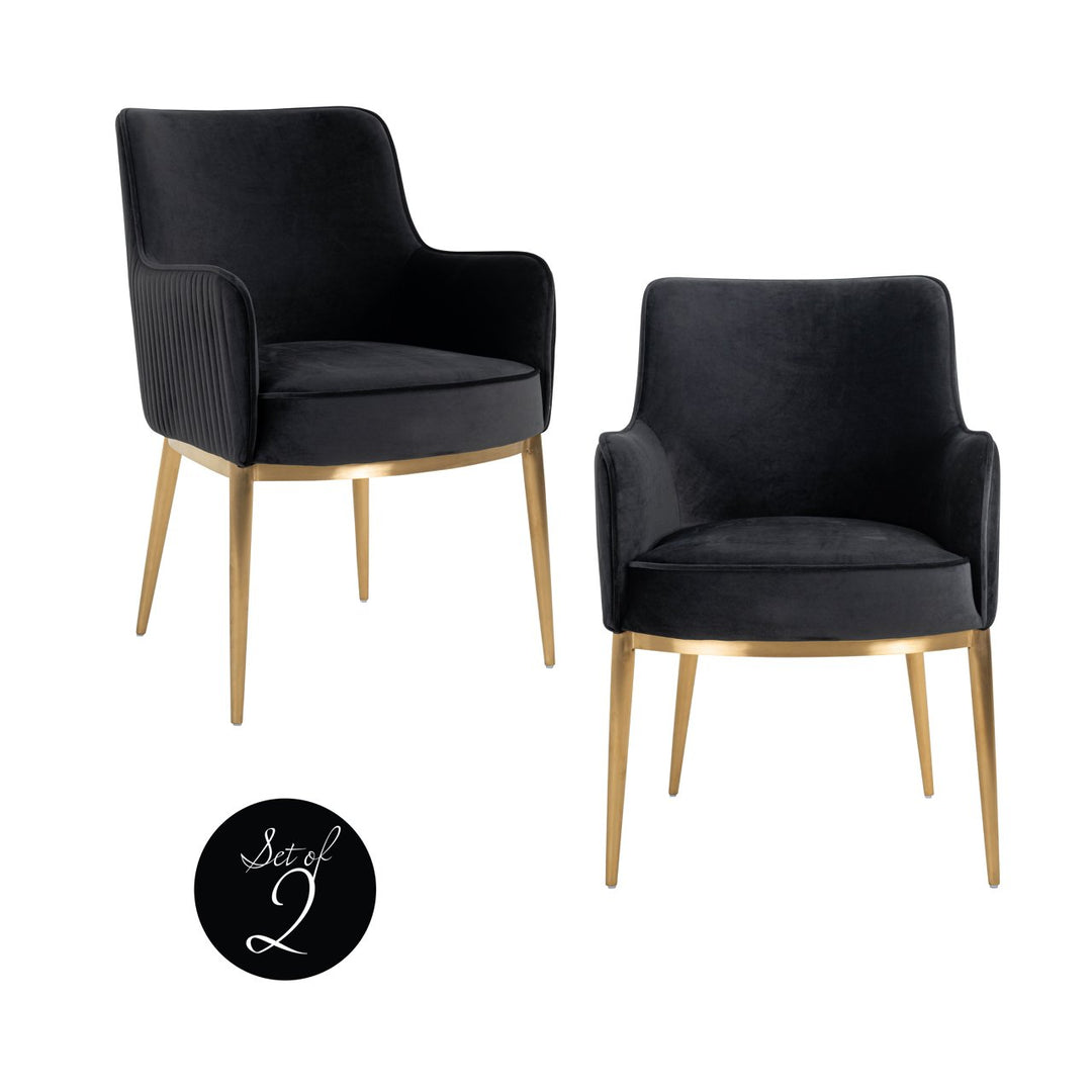 Dining room chair Breeze quartz anthracite fire retardant (Set of 2)