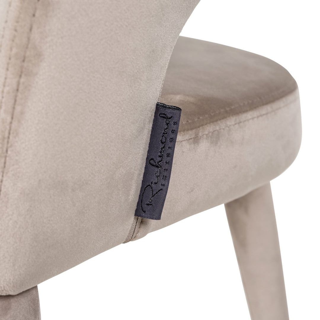 Dining room chair Gia khaki velvet fire retardant