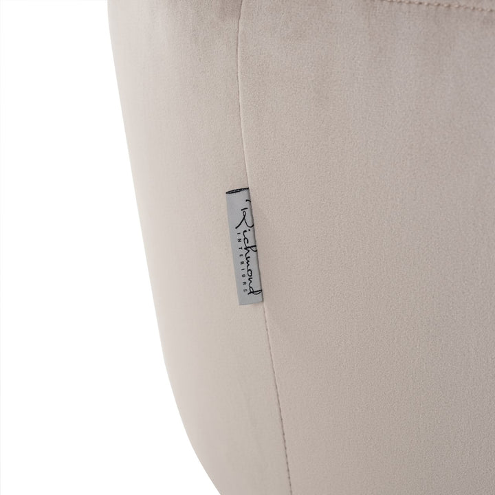 Lounge chair Maxime khaki velvet swivel
