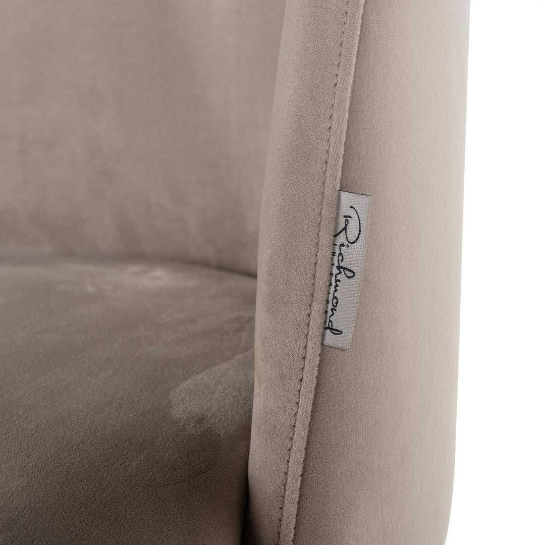 Dining room chair Alicia khaki velvet fire retardant