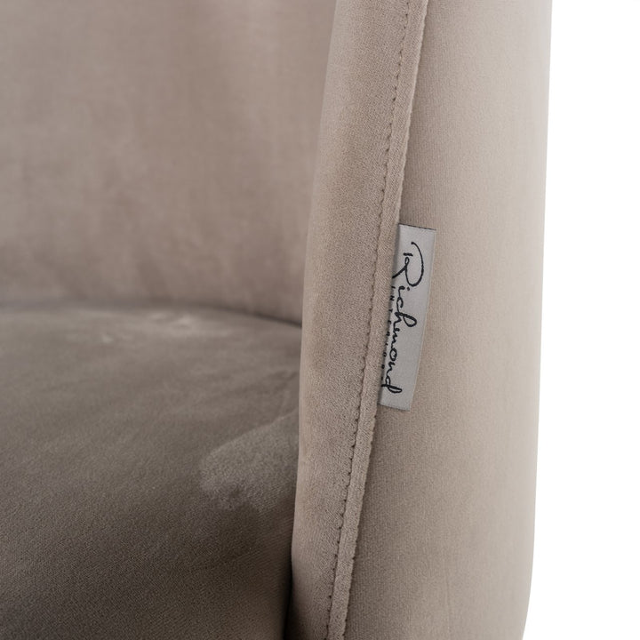 Dining room chair Alicia khaki velvet fire retardant
