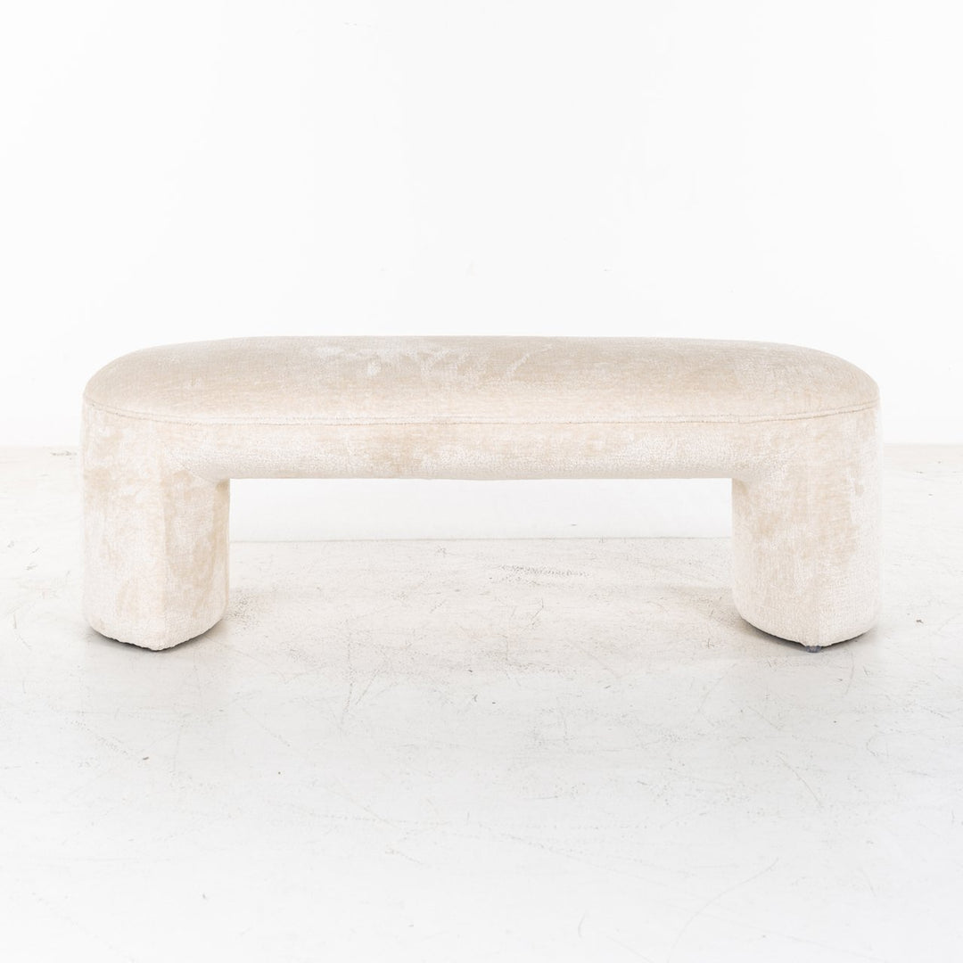 Fargo white chenille sofa