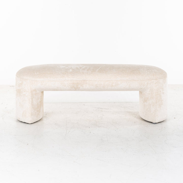 Fargo white chenille sofa