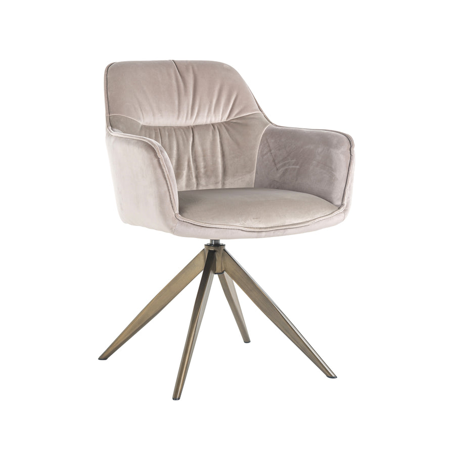 Richmond Eetkamerstoel Aline Khaki Velvet - productweergave | CéJor Wonen