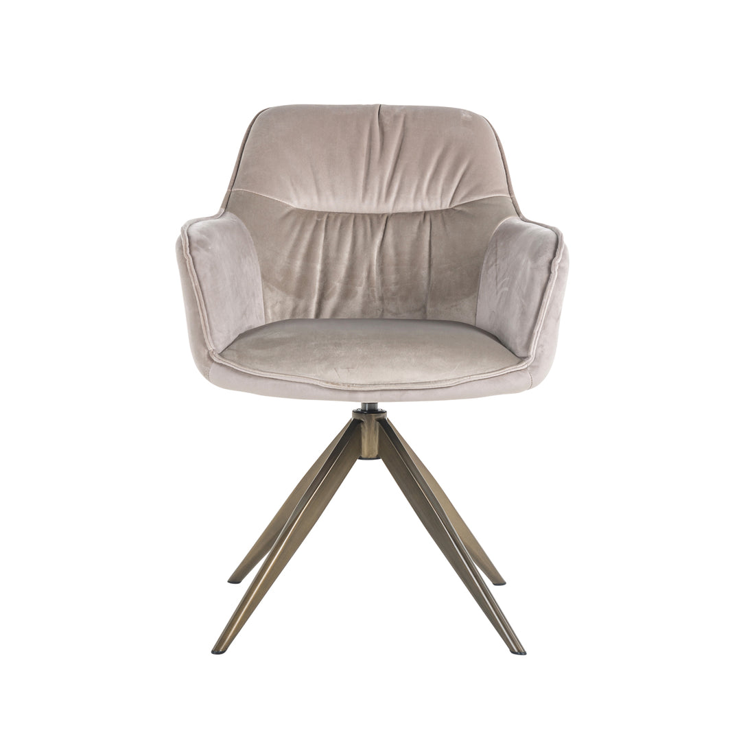 Richmond Eetkamerstoel Aline Khaki Velvet - productweergave | CéJor Wonen