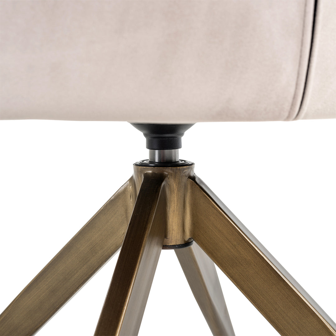 Richmond Eetkamerstoel Aline Khaki Velvet - detail | CéJor Wonen