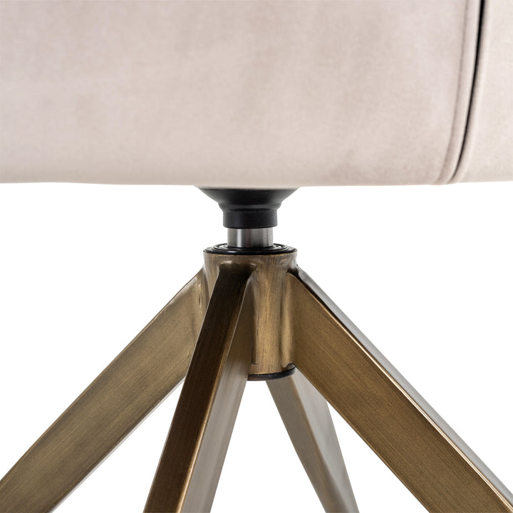 Richmond Eetkamerstoel Aline Khaki Velvet - detail | CéJor Wonen
