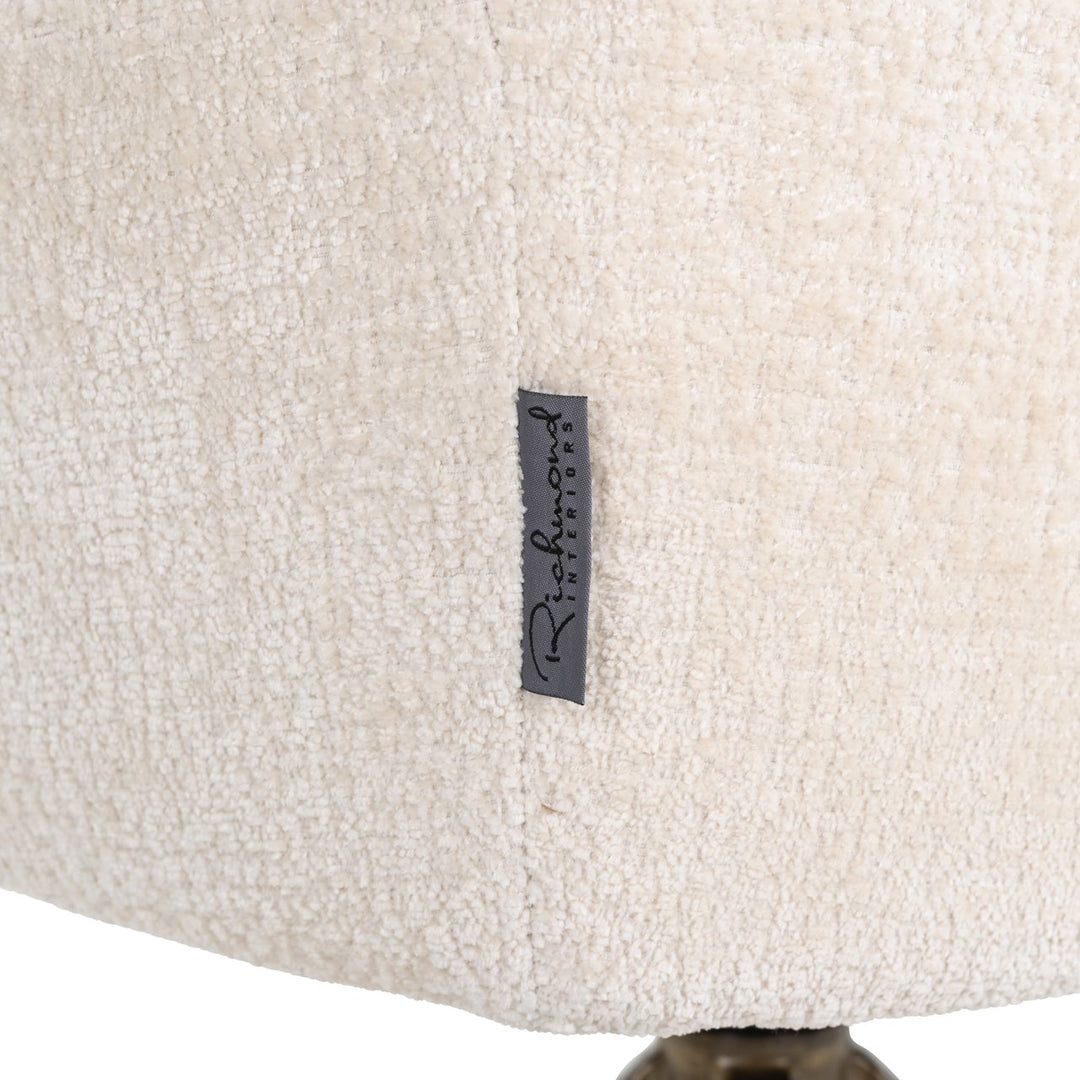 Dining room chair Aline FR white chenille swivel fire retardant