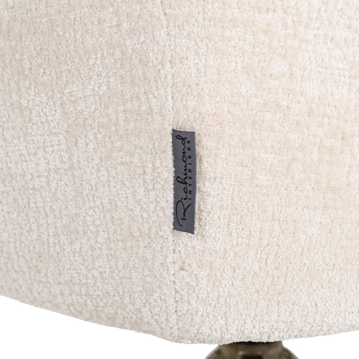Dining room chair Aline FR white chenille swivel fire retardant